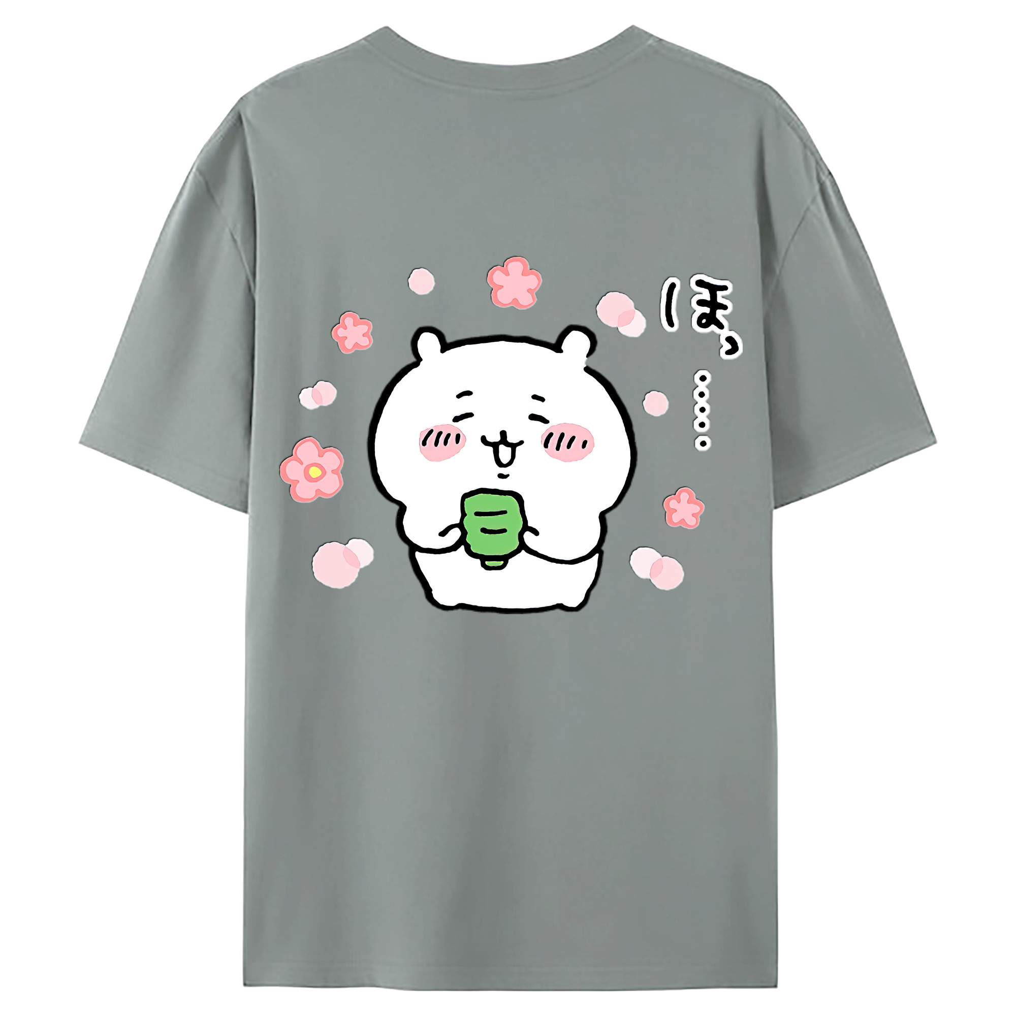 （画像用） ちいかわ ちいかわ Chii-kawa chiikawa 綿100％ メンズ半袖Tシャツ（バックプリント） 通気性